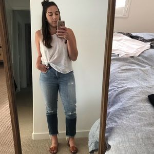 Lucky boyfriend jeans w patchwork legs